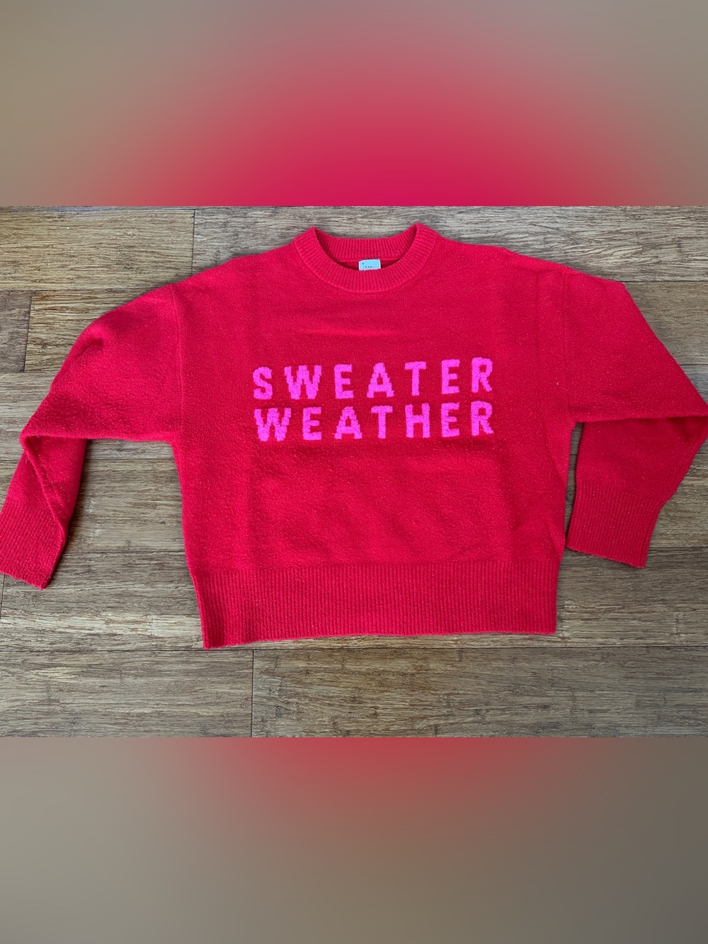 GUC A New Day Red 'Sweater Weather' Crewneck Sweater size L